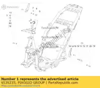 6536235, Piaggio Group, ramka z u.p. piaggio nrg nrg power dd h zapc45100 0 50 1998 2005 2006 2007 2010 2011 2016 2017, Nowy