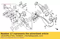 18350ML3790, Honda, corpo comp.silence honda cr  r cr500r 2 500 , Novo