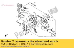 Honda 45110KCY671 bracket comp., l. fr. - Bottom side