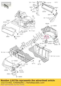 kawasaki 132721482 01 plaque, support de feu arrière, droite - La partie au fond