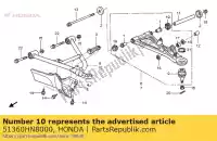 51360HN8000, Honda, Arm assy., l. fr. inferiore honda trx 650 2003 2004 2005, Nuovo