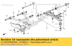 Tutaj możesz zamówić rami? Za?., l. Fr. Ni? Szy od Honda , z numerem części 51360HN8000: