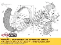 AP8128054, Piaggio Group, radio delantero derecho d.3.5 aprilia  mx pegaso pegaso strada trail 125 650 660 2004 2005 2006 2007 2008 2009, Nuevo