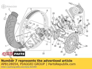 Piaggio Group AP8128054 radio delantero derecho d.3.5 - Lado inferior