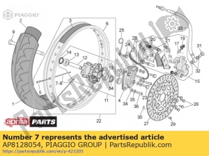 aprilia AP8128054 spaak rechtsvoor d.3.5 - Onderkant