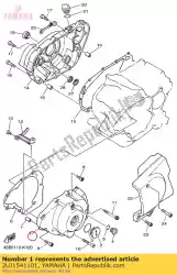 Ici, vous pouvez commander le couvercle, carter moteur 1 auprès de Yamaha , avec le numéro de pièce 2UJ1541101: