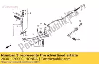 28301120000, Honda, bras, kick starter honda xr  r xr50r 50 , Nouveau