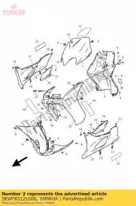 yamaha 5RWF83121000 protector de pierna 2 - Lado inferior