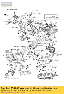 Kawasaki 35063072918R soggiorno, step, rr, rh, nero - Il fondo