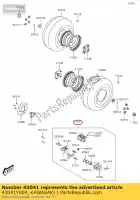 43041Y004, Kawasaki, caliper-assy, ??rr kvf300ccf kawasaki  brute force kvf 300 2012 2013 2015 2016 2017 2018 2020 2021, Nuovo