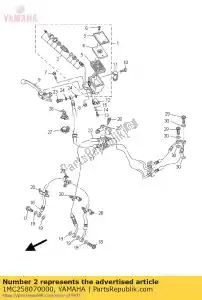 yamaha 1MC258070000 kit de cilindro, mestre - Lado inferior