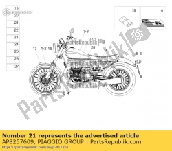 Aprilia AP8257609, Kalkomania do lustra, OEM: Aprilia AP8257609