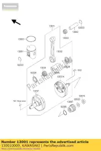 kawasaki 130010009 motore a pistoni, dimensione b kx125-m2 - Il fondo