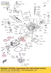 Here you can order the bolt,flange,6x25 from Kawasaki, with part number 92154Y130: