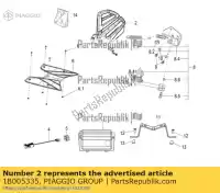 1B005335, Piaggio Group, copertura poster.sari compl. aprilia met0001bav metm917e sr 125 storm tt bsiv 125 2019 2020 2021 2022, Nuevo