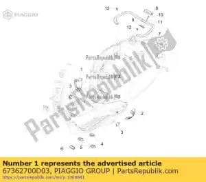 Piaggio Group 67362700D03 terminale spoiler destro - Il fondo