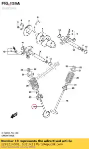 suzuki 1291214D01 klep, uitlaat - Onderkant