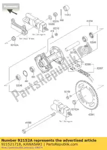 Kawasaki 921521718 kraag, 15,1x20x12,8 - Onderkant