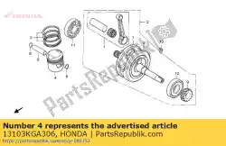 Aquí puede pedir pistón (0. 50) de Honda , con el número de pieza 13103KGA306: