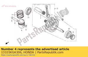 Honda 13103KGA306 pistón (0.50) - Lado inferior