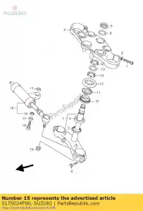 suzuki 5175024F00 amortiguador, dirección - Lado inferior