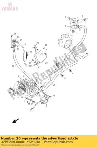 yamaha 37PE24830000 tubería 3 - Lado inferior