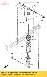 Here you can order the shock absorber assy, rear from Yamaha, with part number 4DB222100000: