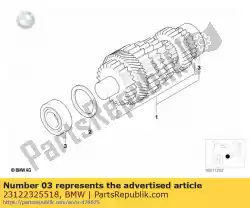 Here you can order the clean bearing grooved ball bearing - 25x52x15 from BMW, with part number 23122325518: