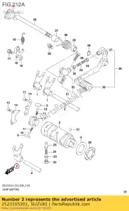 Suzuki 2523105201 widelec, zmiana biegów - Dół