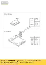 Aqui você pode pedir o manual do proprietário, it / es / nl klz100 em Kawasaki , com o número da peça 999761874: