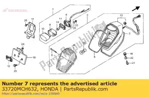 Honda 33720MCH632 light assy., licentie - Onderkant