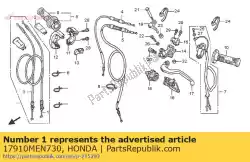 Aquí puede pedir cable comp. A, acelerador de Honda , con el número de pieza 17910MEN730: