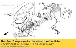 Here you can order the key, seat lock from Honda, with part number 77239KZL860: