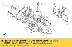 Ici, vous pouvez commander le joint d'huile, 10x21x5 auprès de Honda , avec le numéro de pièce 91204KRN671: