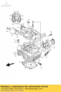 suzuki 1110027H00 head assy,cylin - Bottom side