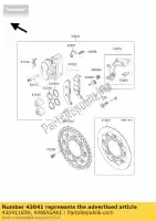 430411839, Kawasaki, pinza de montaje, fr, lh kawasaki kx 125 250, Nuevo