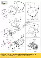 132801109, Kawasaki, support, câble d'embrayage kawasaki w  a c cafe style special edition final ej800 w650 w800 street 650 800 , Nouveau