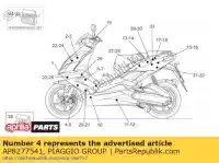 AP8277541, Piaggio Group, rh front fairing dec. lion     , New