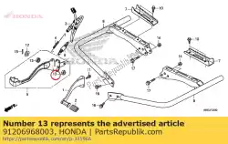 Qui puoi ordinare parapolvere, 17x23x3 (nok) da Honda , con numero parte 91206968003: