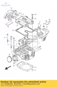 suzuki 1117648G00 bout, hoofddeksel - Onderkant