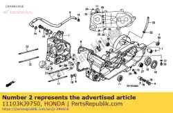Here you can order the bush, r. Outer engine hanger from Honda, with part number 11103KJ9750: