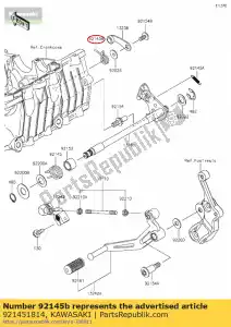 kawasaki 921451814 01 veer, trommelpositie - Onderkant