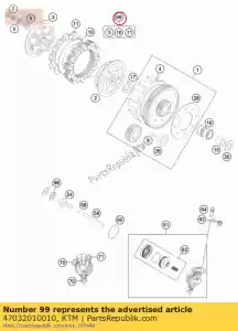 ktm 47032010010 kit d'embrayage 105/85 sx 03-14 - La partie au fond