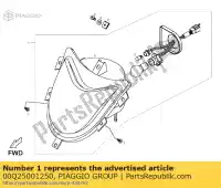 00Q25001250, Piaggio Group, Cto. faro del. derbi dxr cc 200 250, Nieuw