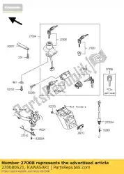 Aquí puede pedir cerradura con llave, en blanco de Kawasaki , con el número de pieza 270080621: