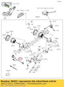 Kawasaki 260311823 harness - Bottom side