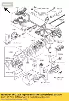 260111793, Kawasaki, draadkabel, batterij (-) zr1200-a1 kawasaki zrx zxr 1200 2001 2002 2003 2004 2005 2006, Nieuw