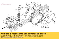 Here you can order the pipe comp., ex. From Honda, with part number 18150MCZD12: