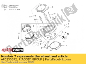 aprilia AP0230592 gasket - Bottom side