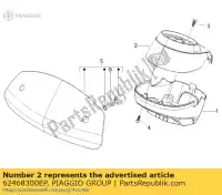 62468300EP, Piaggio Group, Cubierta del manillar trasero     , Nuevo